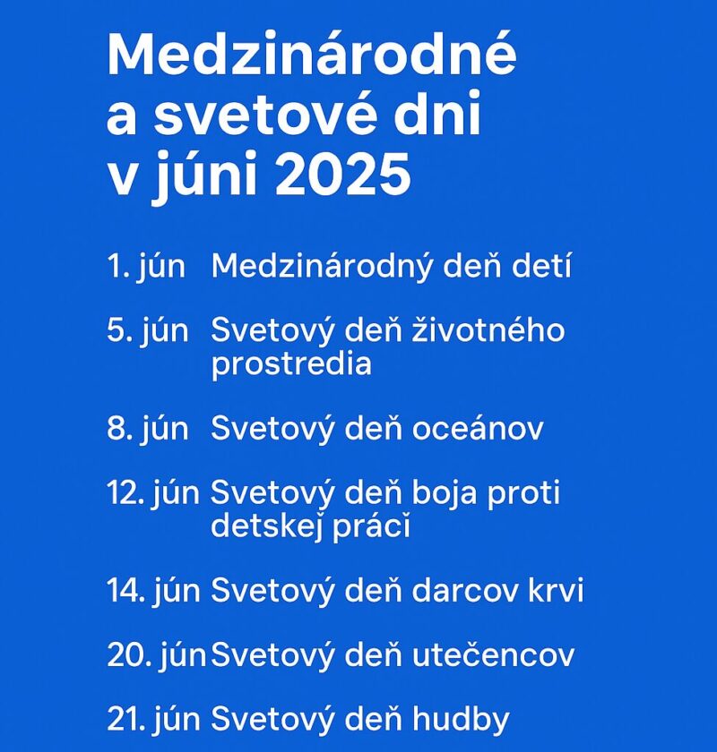 Medzinárodné a svetové dni v septembri 2025