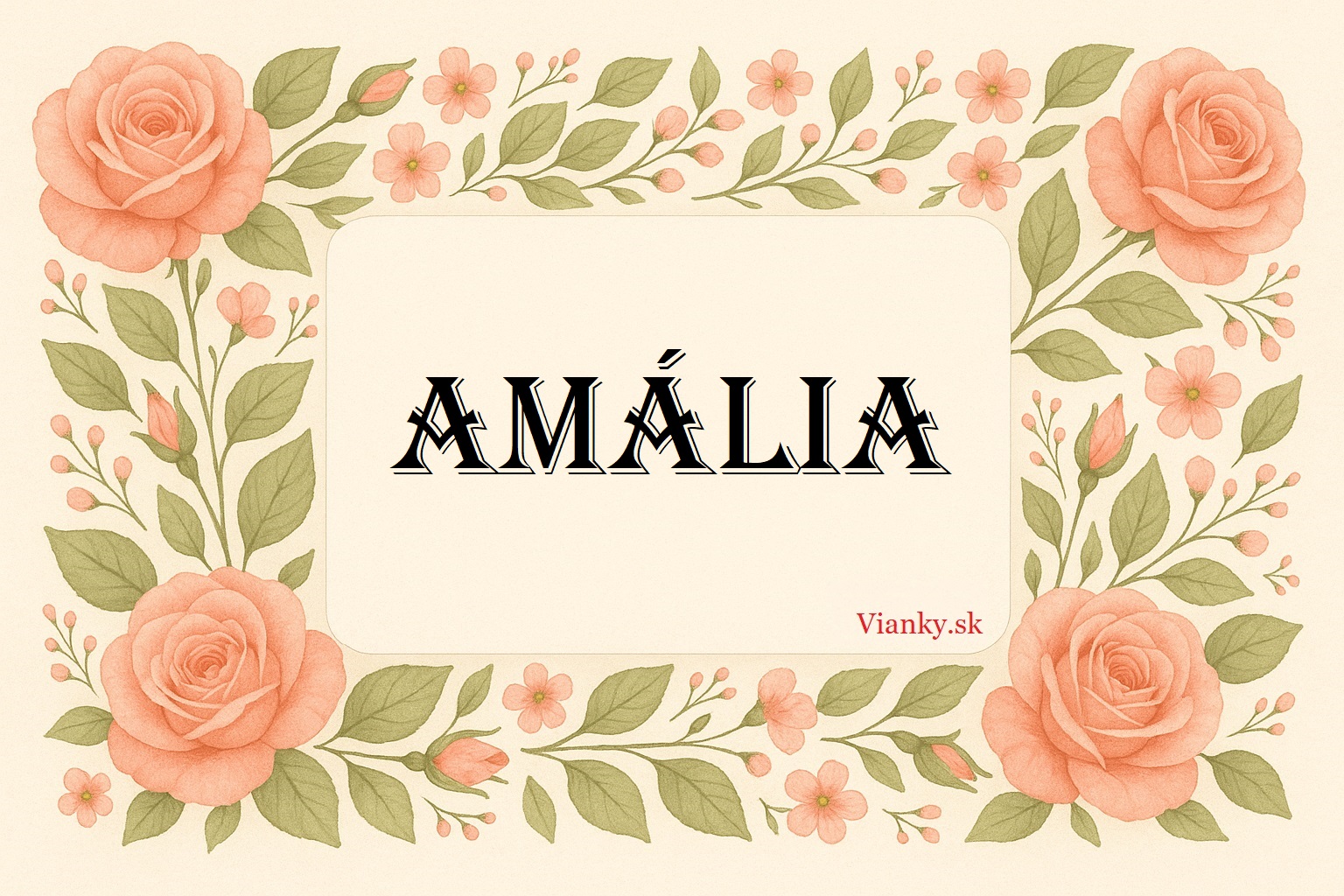 🌸 Gratulácia k meninám: Amália (10. júl) 🎀💐