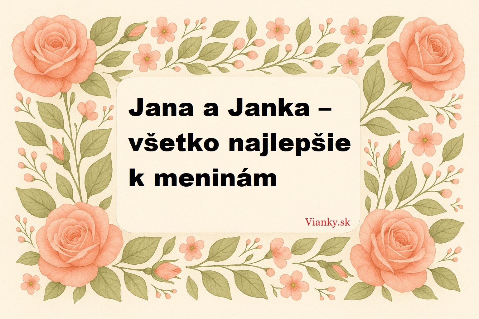 Jana a Janka – všetko najlepšie k meninám