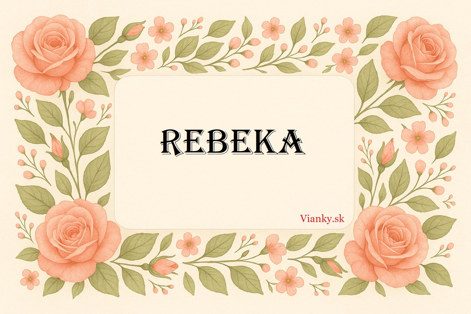 🌼 Gratulácia k meninám: Rebeka (2. september) 🌼