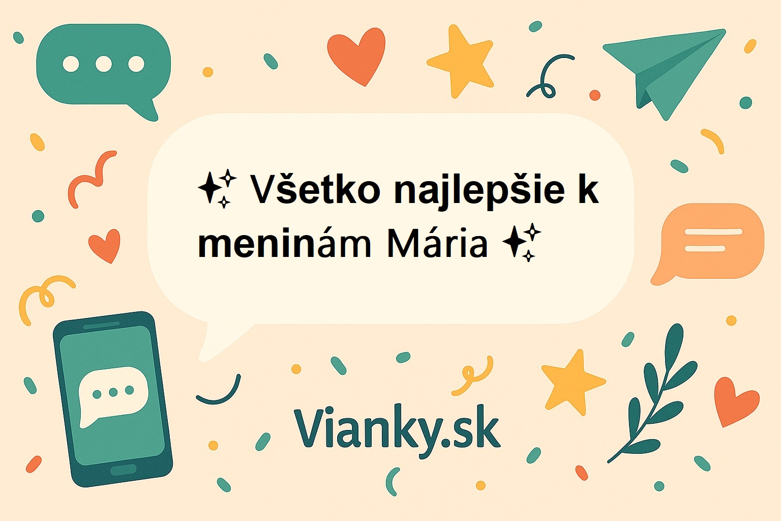 ✨ Všetko najlepšie k meninám Mária ✨