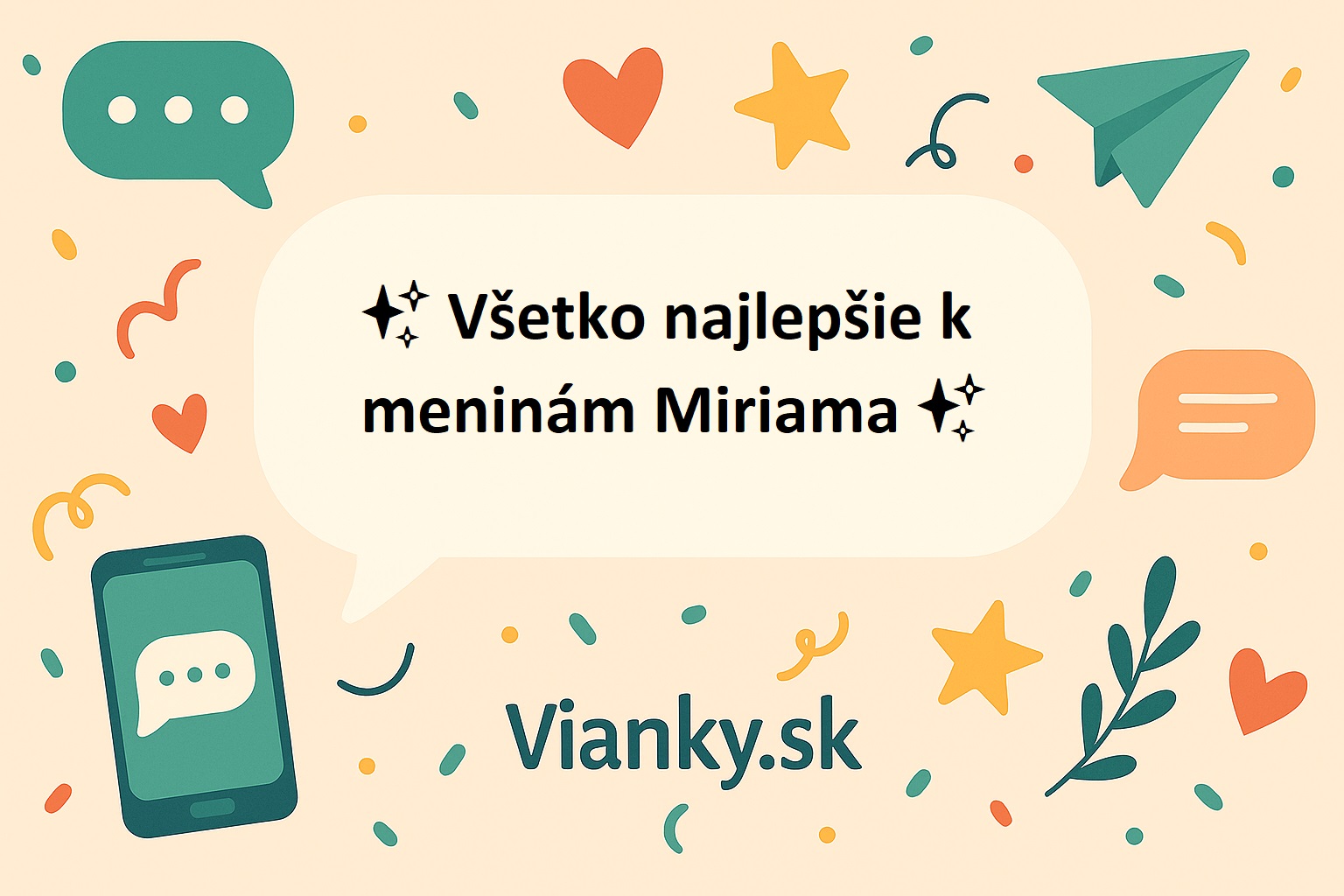 ✨ Všetko najlepšie k meninám Miriama ✨