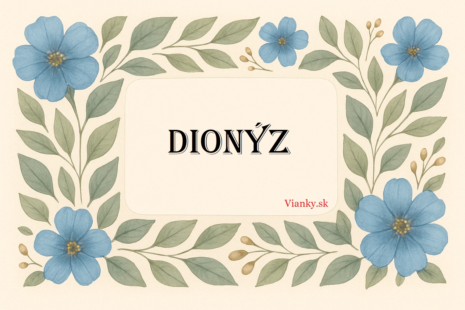 🌿🍷 Gratulácia k meninám: Dionýz (9. október) 🍷🌿