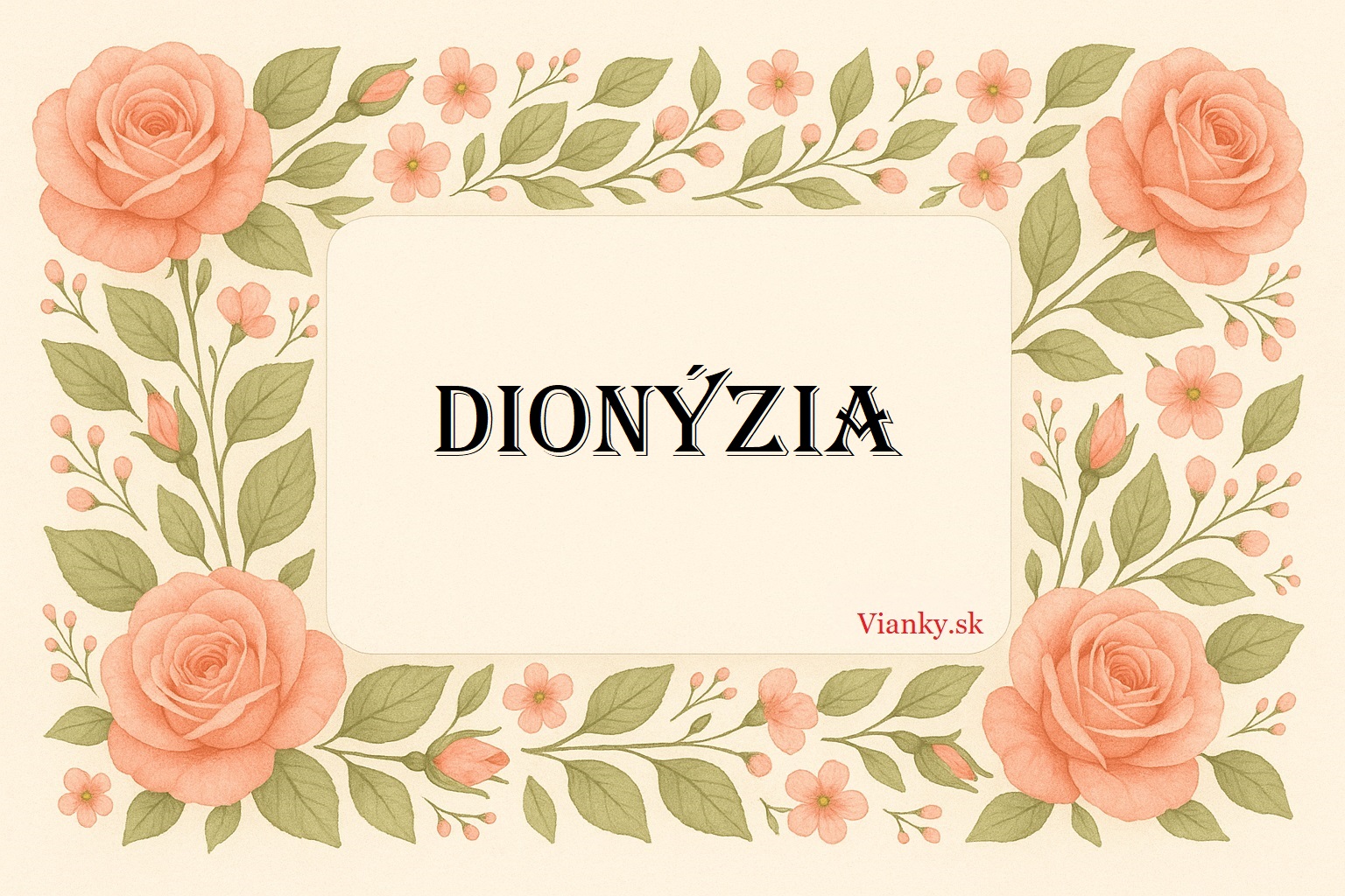 🌸🌺 Gratulácia k meninám: Dionýzia (9. október) 🌺🌸