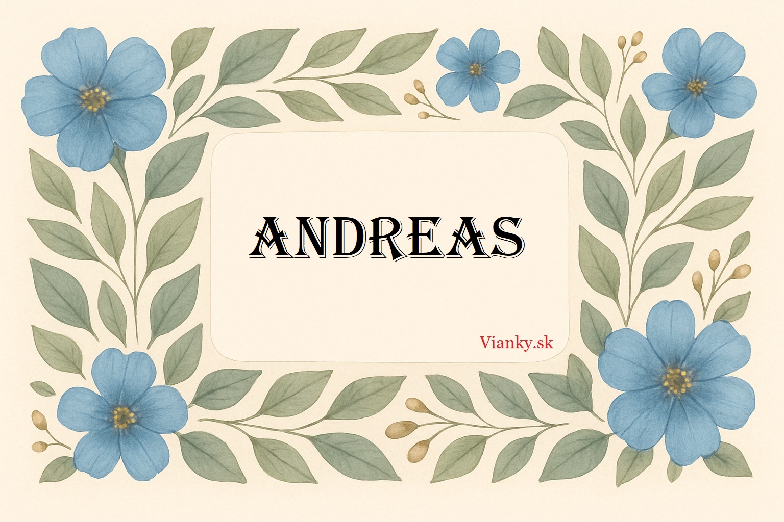🎉 Gratulácia k meninám: Andreas (30. november) 🎉