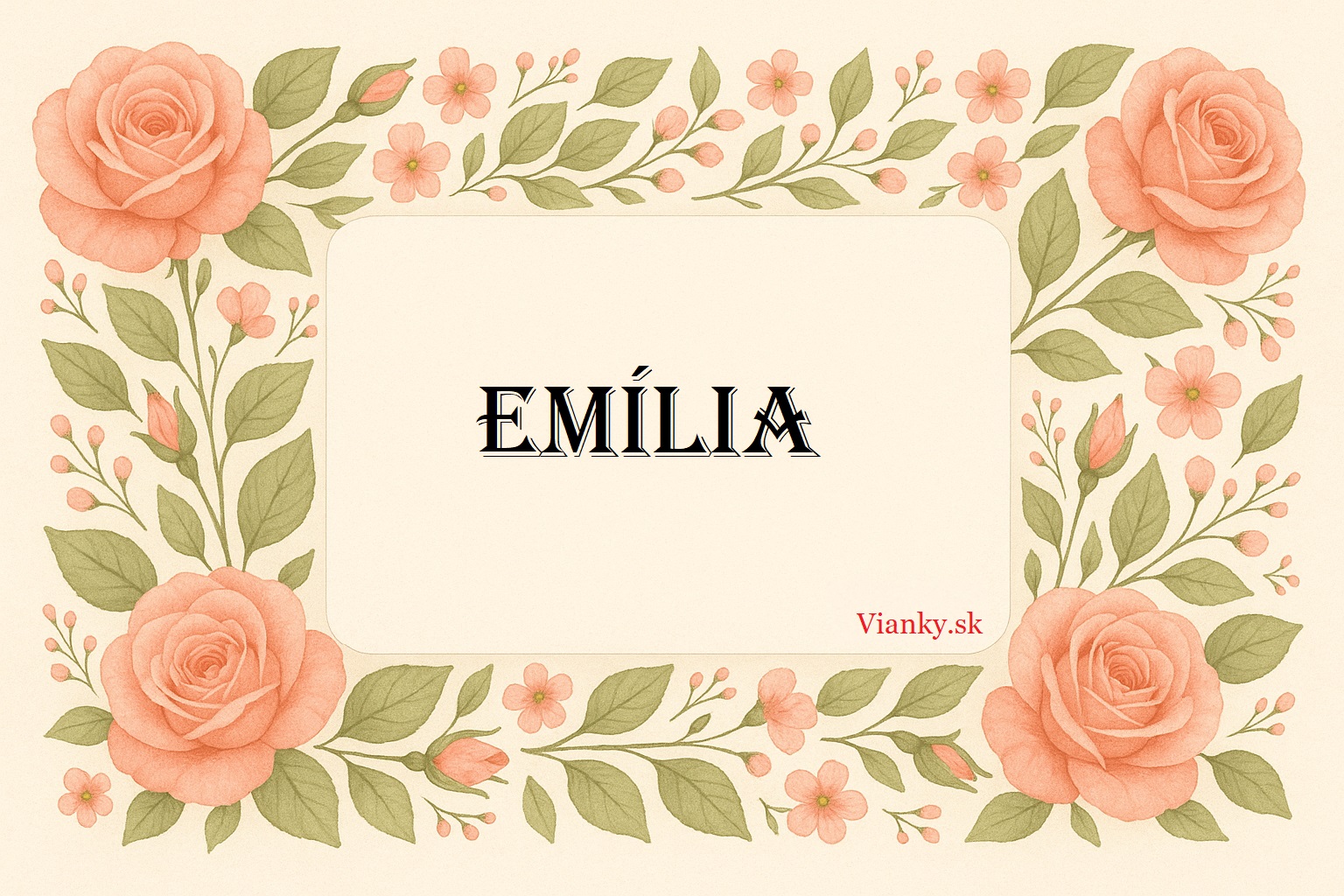 🌺 Gratulácia k meninám: Emília (24. november) 🌺