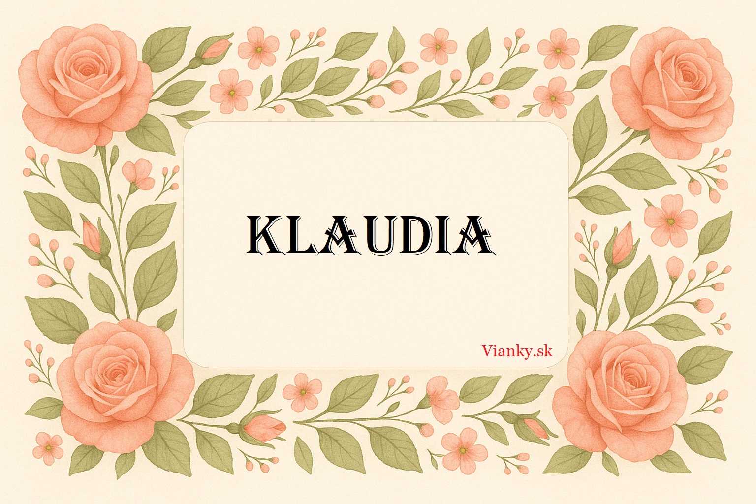 🌺 Gratulácia k meninám: Klaudia (17. november) 🌺