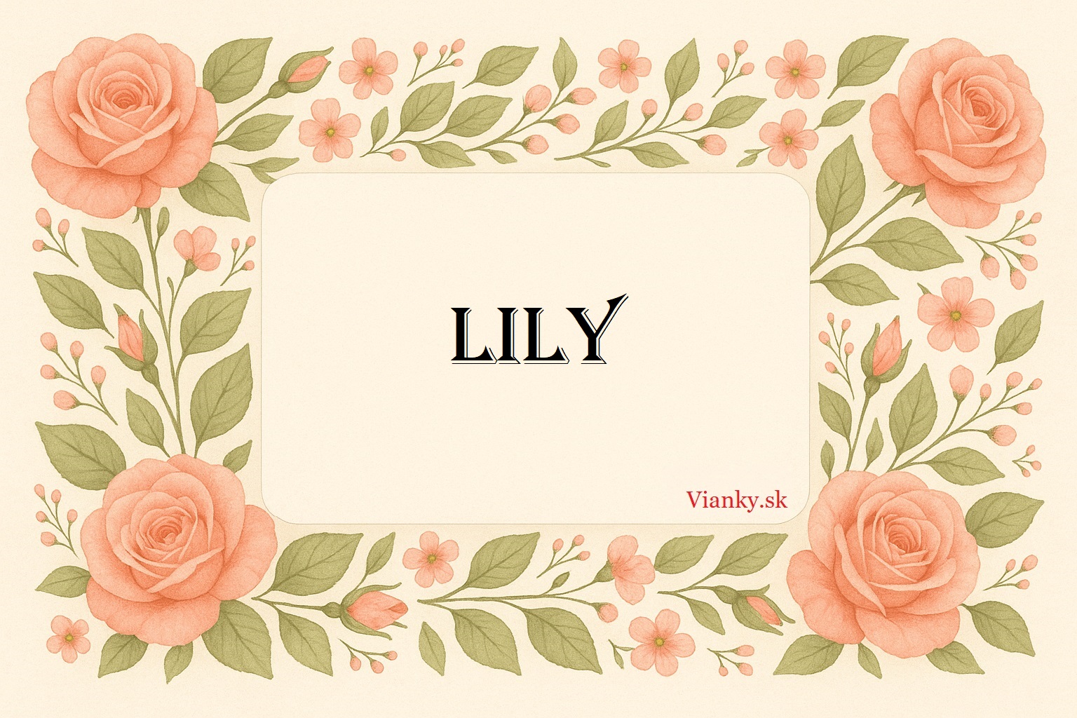 🌸 Gratulácia k meninám: Lily (19. november) 🌸